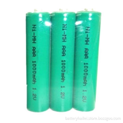 1000mAh NiMH Batteries with 1.2V Voltage and 1.5C Maximum Pulse Current